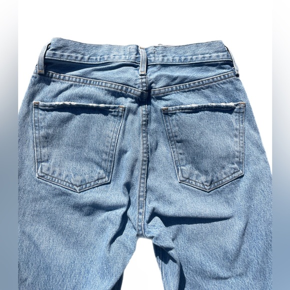 AGOLDE Cherie High Rise Straight Jeans in Merit Size 24 Distressed Hem Denim - Picture 11 of 16